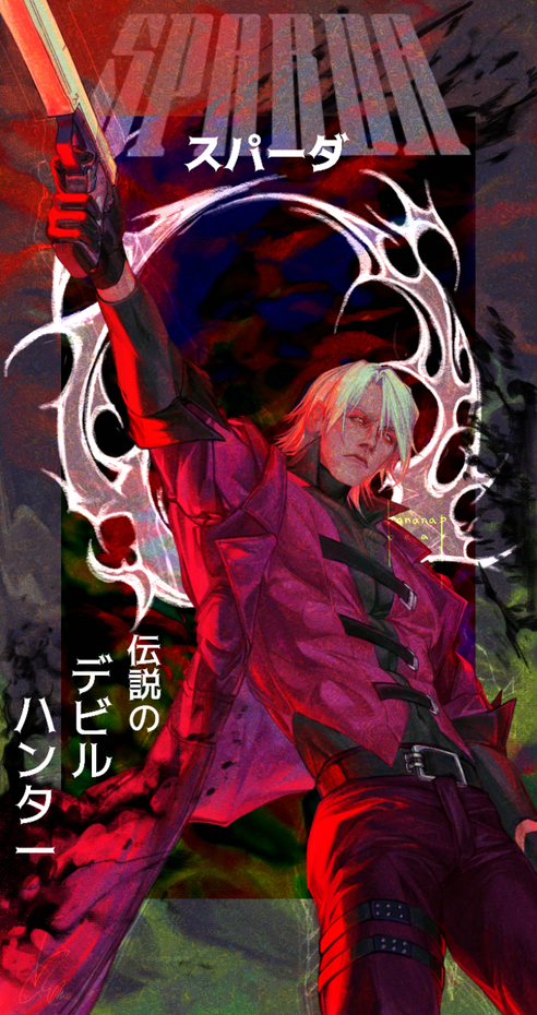 full render half body + complex lighting + poster-esque design sample full render half body + complex lighting + poster-esque design sample